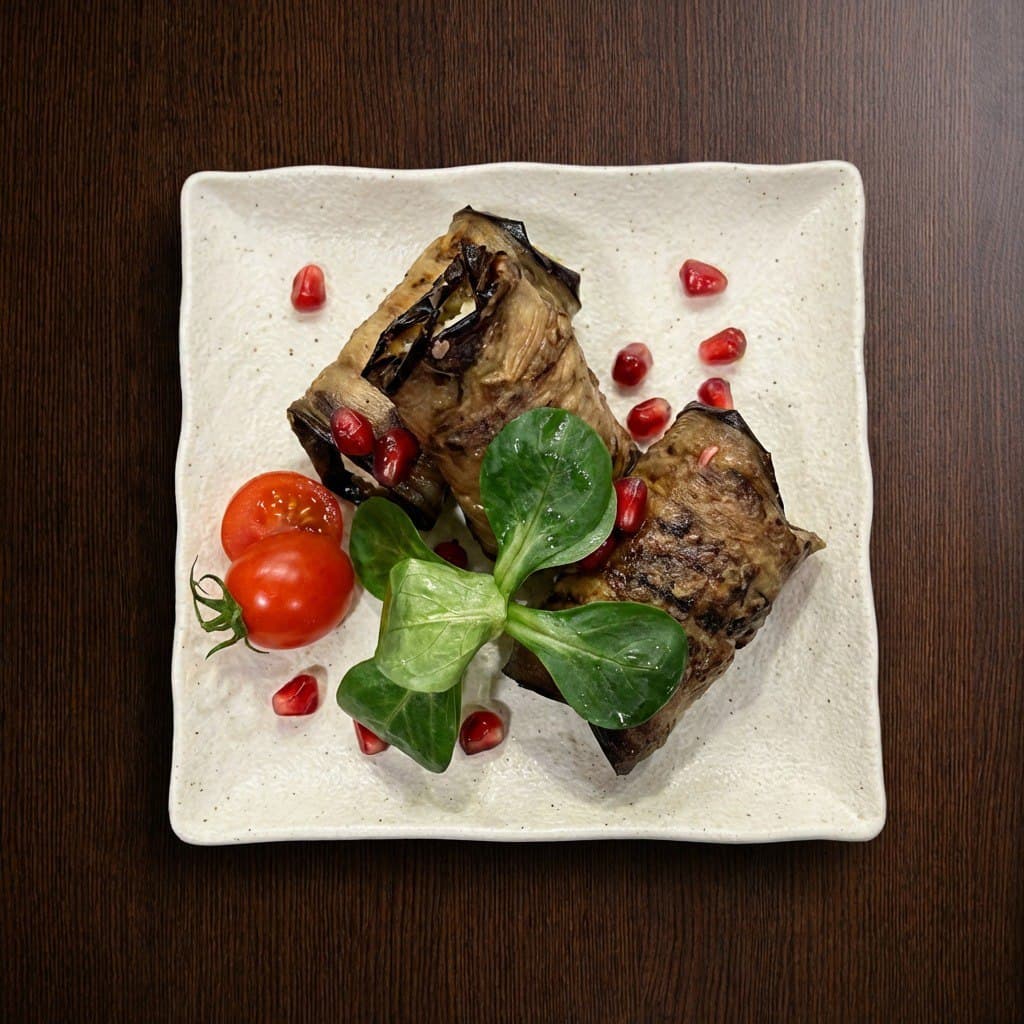 Eggplant rolls with walnut (badrijani)